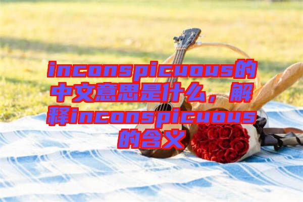 inconspicuous的中文意思是什么，解釋inconspicuous的含義