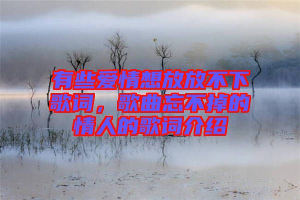 有些愛情想放放不下歌詞，歌曲忘不掉的情人的歌詞介紹