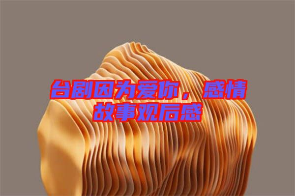 臺(tái)劇因?yàn)閻?ài)你，感情故事觀后感