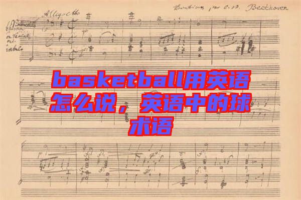 basketball用英語怎么說，英語中的球術(shù)語