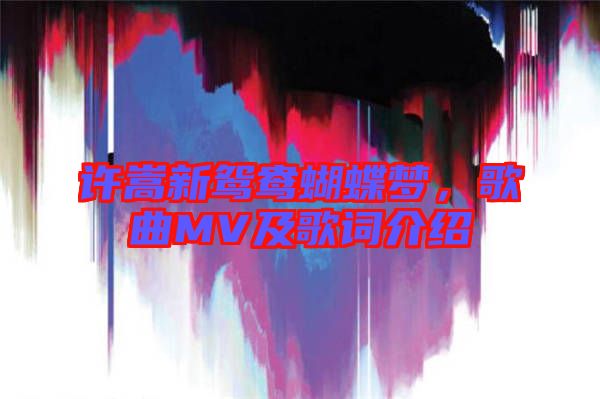 許嵩新鴛鴦蝴蝶夢，歌曲MV及歌詞介紹