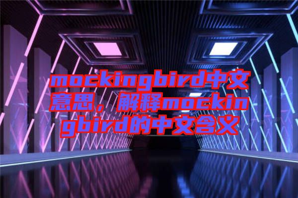mockingbird中文意思，解釋mockingbird的中文含義