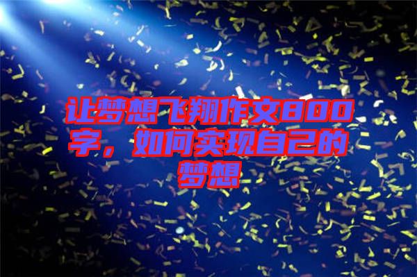 讓夢想飛翔作文800字，如何實(shí)現(xiàn)自己的夢想