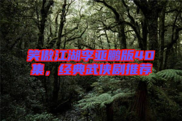 笑傲江湖李亞鵬版40集，經(jīng)典武俠劇推薦