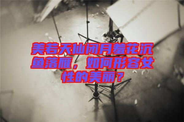 美若天仙閉月羞花沉魚落雁，如何形容女性的美麗？