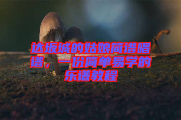 達(dá)坂城的姑娘簡譜唱譜，一份簡單易學(xué)的樂譜教程