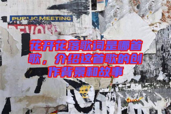 花開花落歌詞是哪首歌，介紹這首歌的創(chuàng)作背景和故事