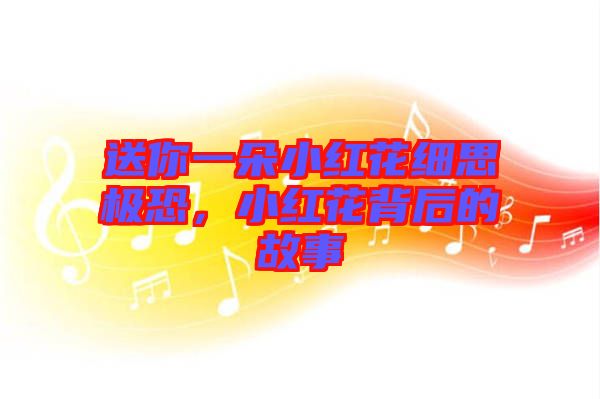 送你一朵小紅花細(xì)思極恐，小紅花背后的故事