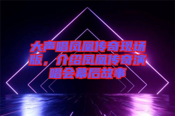大聲唱鳳凰傳奇現(xiàn)場版，介紹鳳凰傳奇演唱會幕后故事
