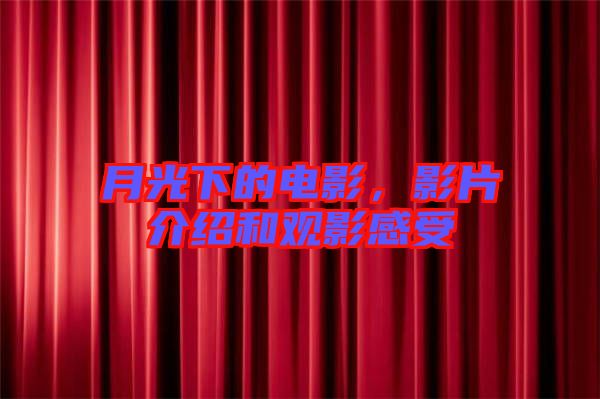 月光下的電影，影片介紹和觀影感受