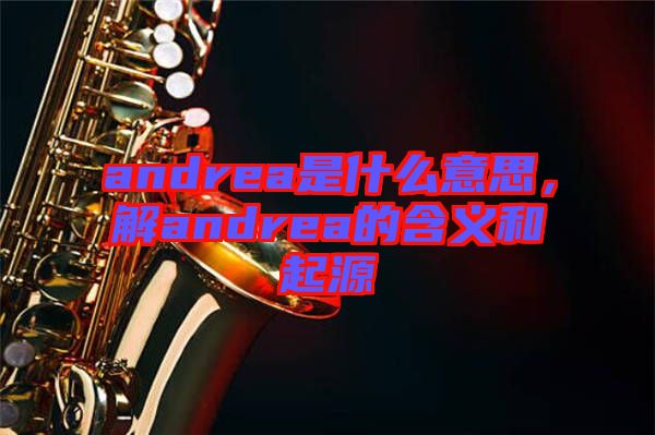 andrea是什么意思，解andrea的含義和起源