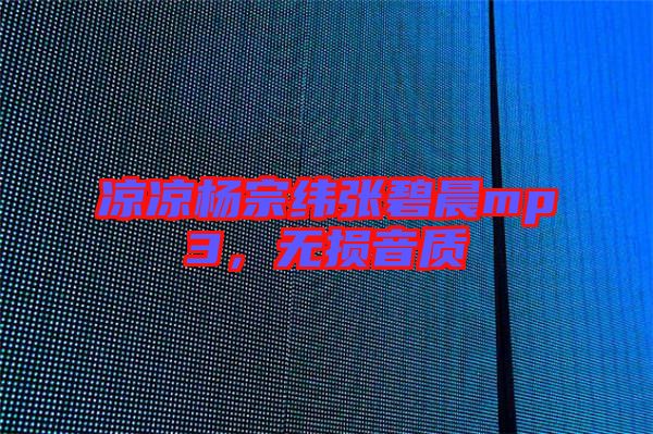 涼涼楊宗緯張碧晨mp3，無(wú)損音質(zhì)