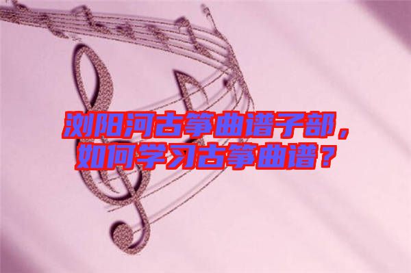 瀏陽河古箏曲譜子部，如何學習古箏曲譜？