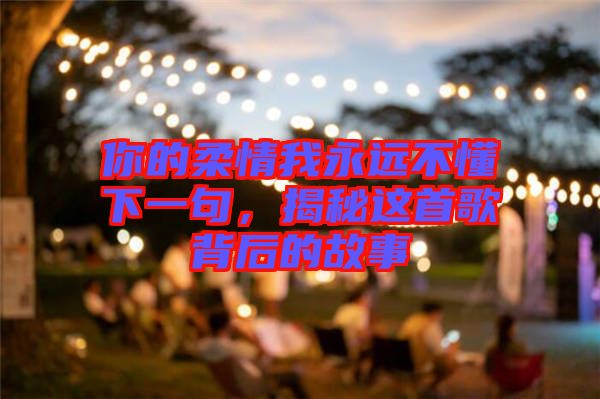 你的柔情我永遠(yuǎn)不懂下一句，揭秘這首歌背后的故事