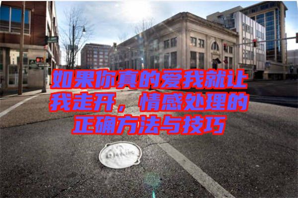 如果你真的愛我就讓我走開，情感處理的正確方法與技巧