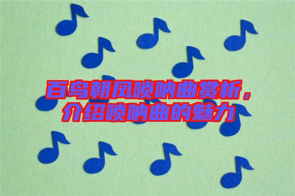 百鳥朝鳳嗩吶曲賞析，介紹嗩吶曲的魅力
