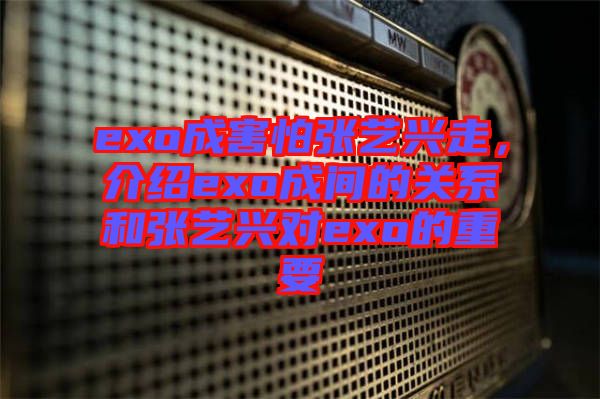 exo成害怕張藝興走，介紹exo成間的關(guān)系和張藝興對(duì)exo的重要