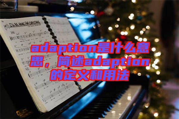 adaption是什么意思，簡述adaption的定義和用法