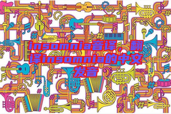 insomnia音譯，翻譯insomnia的中文發(fā)音