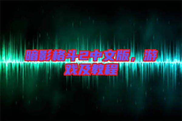 暗影格斗2中文版，游戲及教程