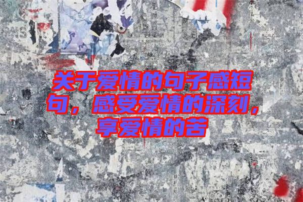 關(guān)于愛(ài)情的句子感短句，感受愛(ài)情的深刻，享愛(ài)情的苦