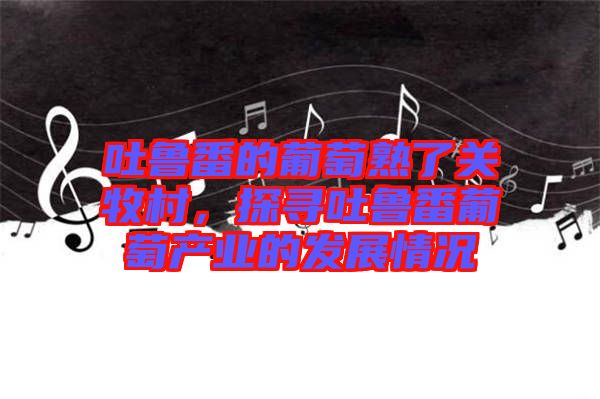 吐魯番的葡萄熟了關(guān)牧村，探尋吐魯番葡萄產(chǎn)業(yè)的發(fā)展情況