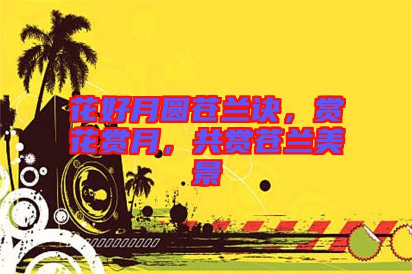 花好月圓蒼蘭訣，賞花賞月，共賞蒼蘭美景