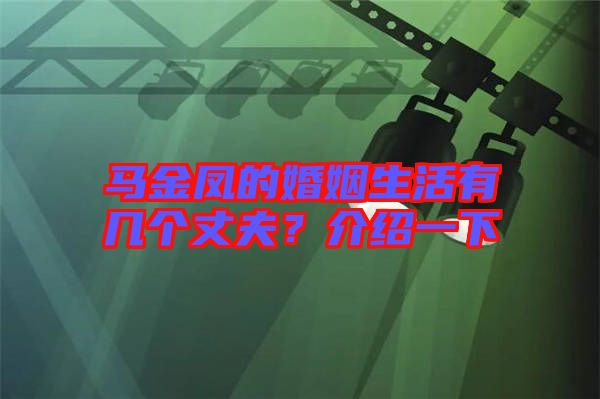 馬金鳳的婚姻生活有幾個丈夫？介紹一下
