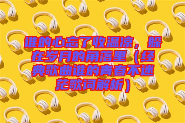 誰的心忘了收溫涼，躲在歲月的角落里（經(jīng)典歌曲誰的青春不迷茫歌詞解析）