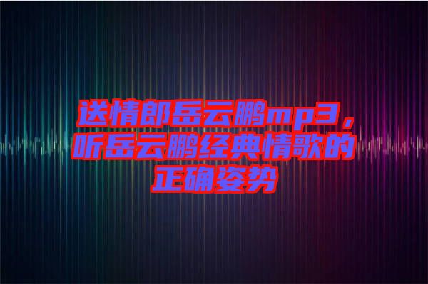 送情郎岳云鵬mp3，聽岳云鵬經(jīng)典情歌的正確姿勢