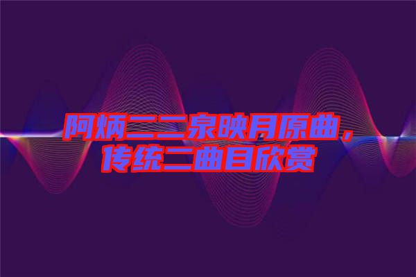 阿炳二二泉映月原曲，傳統(tǒng)二曲目欣賞